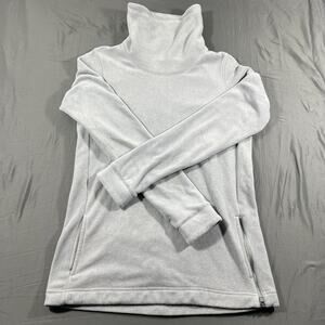 Nike Sweatshirt Womens S Gray Therma Fleece Polar Dri-Fit Training Funnel Neck